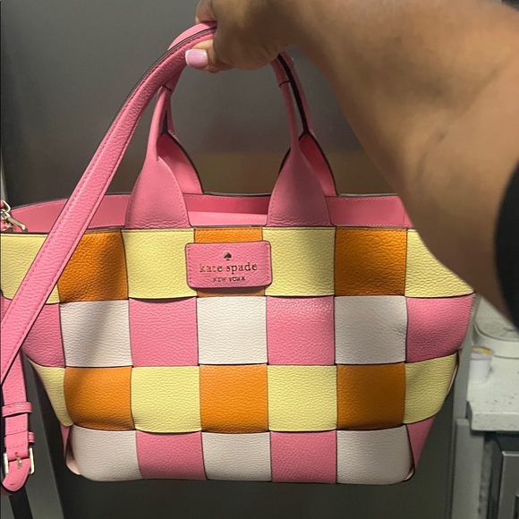 Kate Spade Vibrant Pink and Yellow Tote - Picture 8 of 10